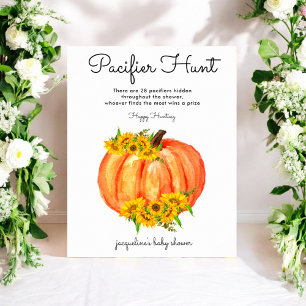 Pumpkin Pacifier Hunt Baby Shower Poster