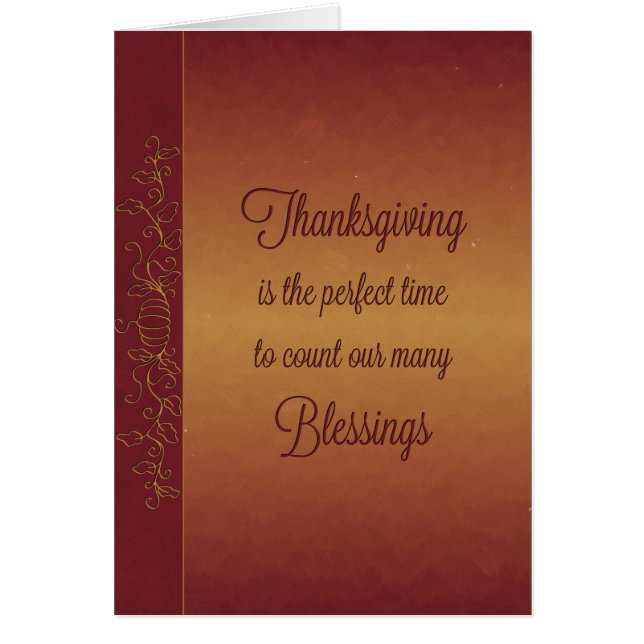 Pumpkin Painted Thanksgiving Blessings (Front)