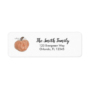 Pumpkin Painting Autumn Design Return Address Label
