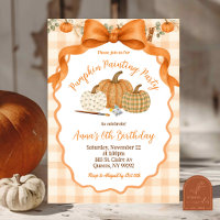 Pumpkin painting party birthday