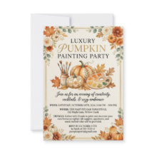 Pumpkin Painting Party Invitation 2026 Printable
