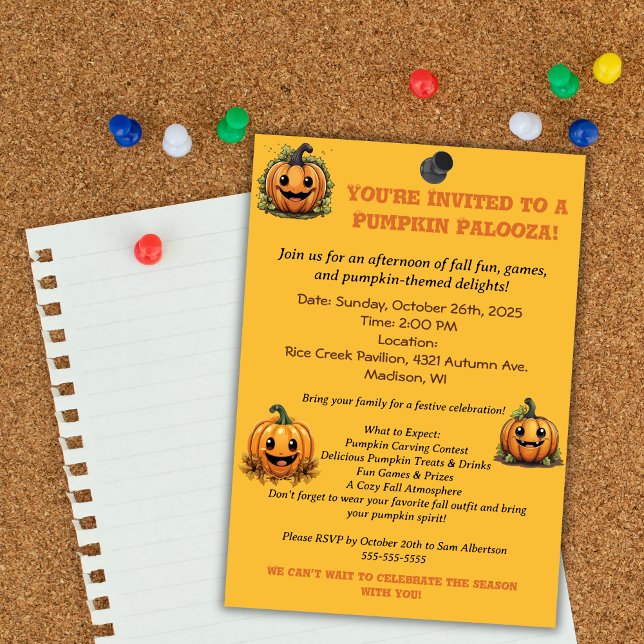 Pumpkin Palooza Party Invitation (Creator Uploaded)