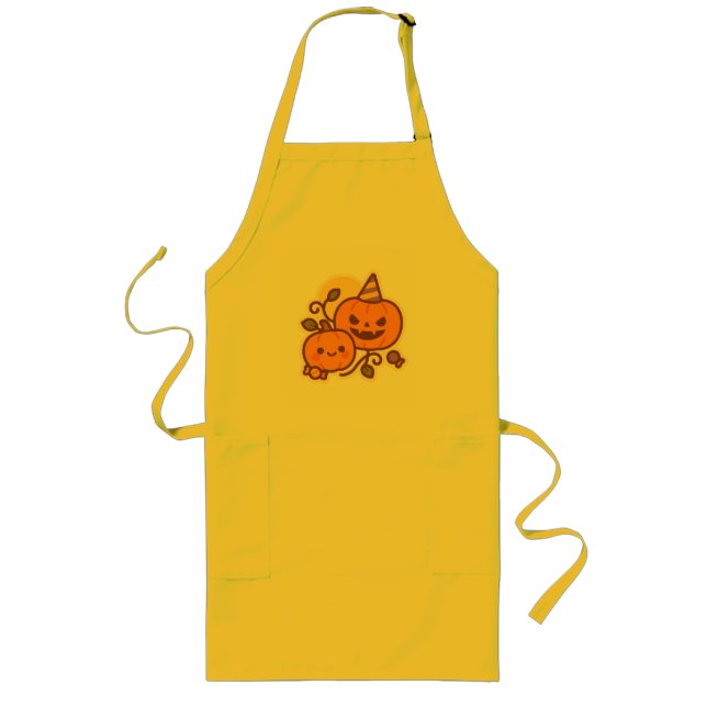 Pumpkin Pals – Kawaii Halloween Long Apron (Front)