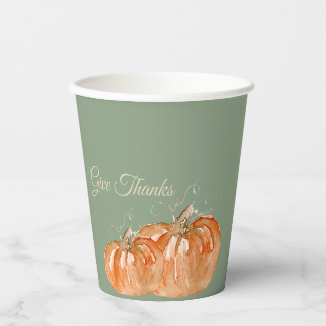 Pumpkin  paper cups (Front)