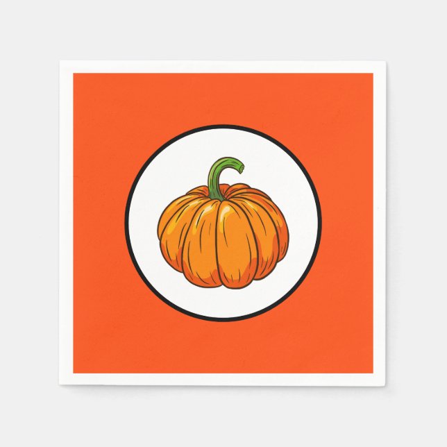 Pumpkin Paper Napkin (Front)