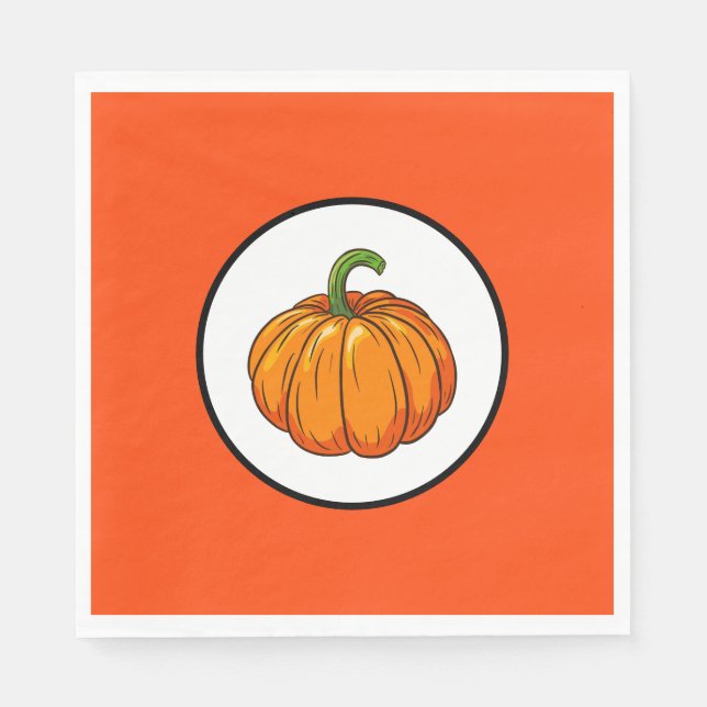 Pumpkin Paper Napkin (Front)