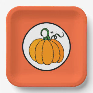 Pumpkin Paper Plate
