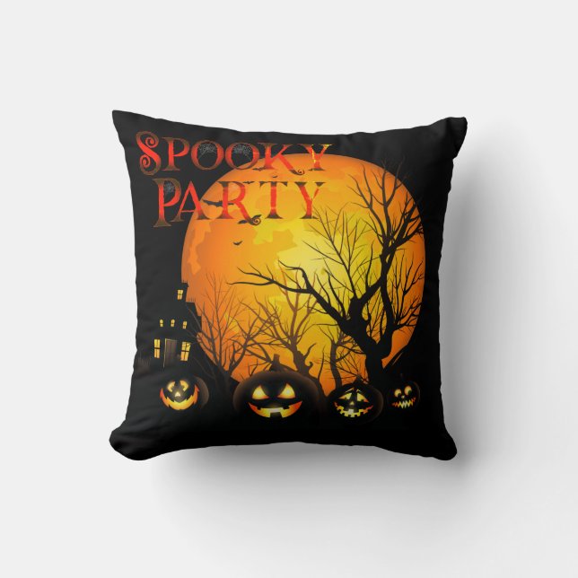 Pumpkin Party Cushion (Front)