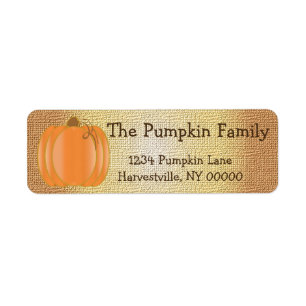 Pumpkin Party Return Address Label