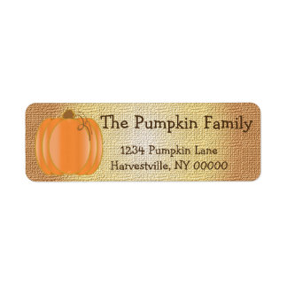 Pumpkin Party Return Address Label