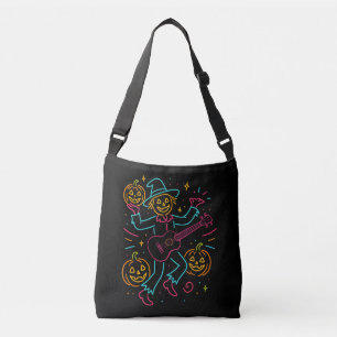 Pumpkin Party Scarecrow - Festive Halloween Decor Crossbody Bag