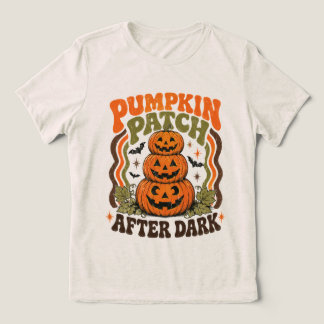 Pumpkin Patch After Dark Retro Halloween Pumpkin S Tri-Blend Shirt