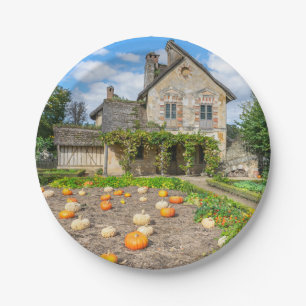 Pumpkin patch and farmhouse paper plate