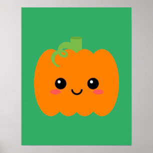Pumpkin Patch Art Print, Sweet Room Decor, Cute Poster