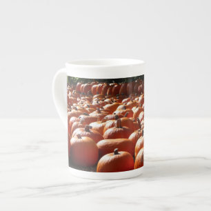Pumpkin Patch Autumn Harvest Photography Bone China Mug