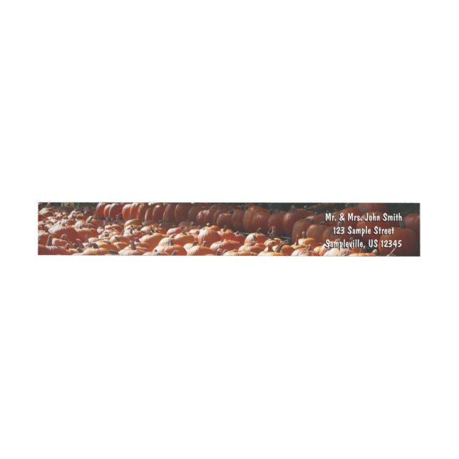 Pumpkin Patch Autumn Harvest Photography Wrap Around Label (Individual)