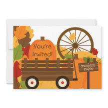 Pumpkin Patch Autumn Party Invitations
