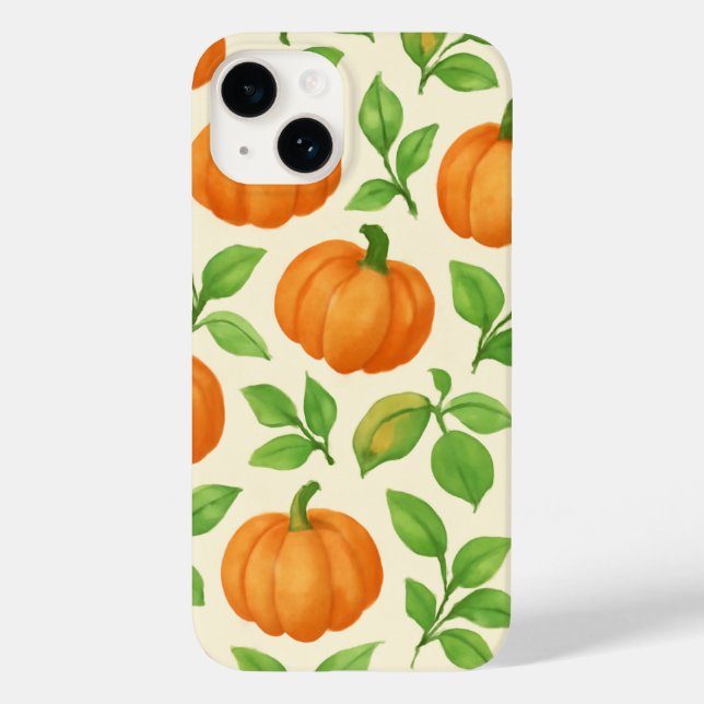 Pumpkin Patch Autumn Phone Case – Cute Fall Leaves (Back)