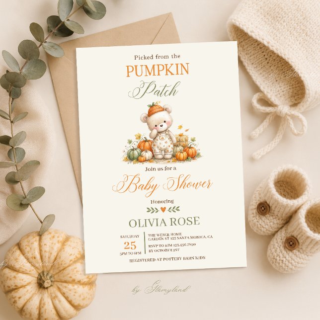 Pumpkin Patch Baby Shower Invitation (Creator Uploaded)