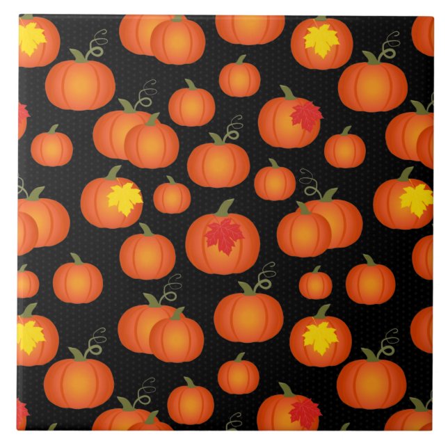 Pumpkin Patch  Ceramic Tile (Front)