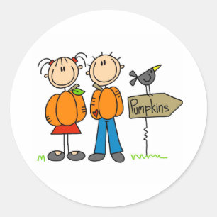 Pumpkin Patch Classic Round Sticker