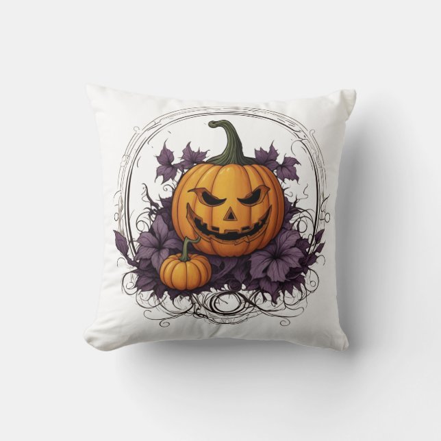 Pumpkin Patch Comfort: Festive Halloween Cushion" Cushion (Front)
