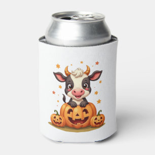 Pumpkin Patch Cow Can Cooler
