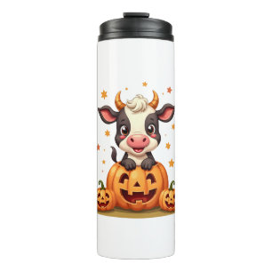 Pumpkin Patch Cow Thermal Tumbler