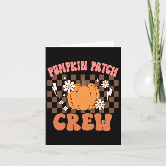 Pumpkin Patch Crew Funny Pumpkin Patch Squad Thank Card (Front)