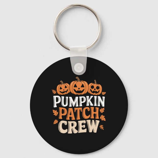 Pumpkin Patch Crew Funny Pumpkin Patch Squad Thank Key Ring (Front)