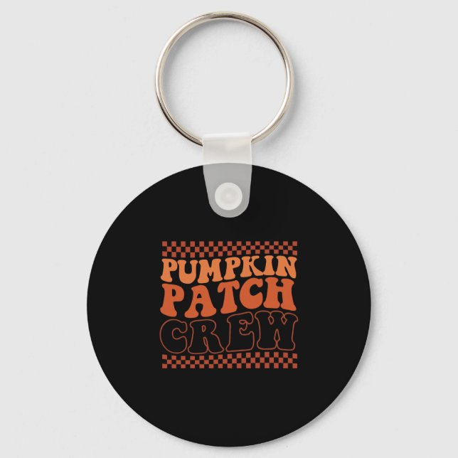Pumpkin Patch Crew Funny Pumpkin Patch Squad Thank Key Ring (Front)