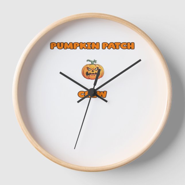 Pumpkin Patch Crew Matching Fall Outfits Classic T Clock (Front)