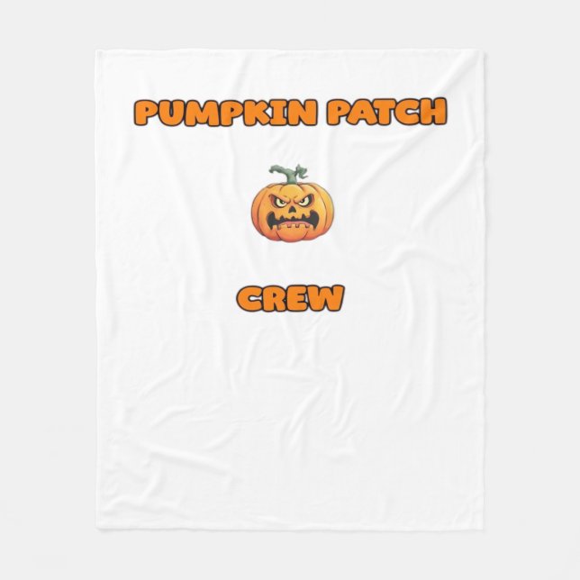 Pumpkin Patch Crew Matching Fall Outfits Classic T Fleece Blanket (Front)