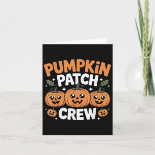 Pumpkin Patch Crew Matching Family Fall Autumn  Card