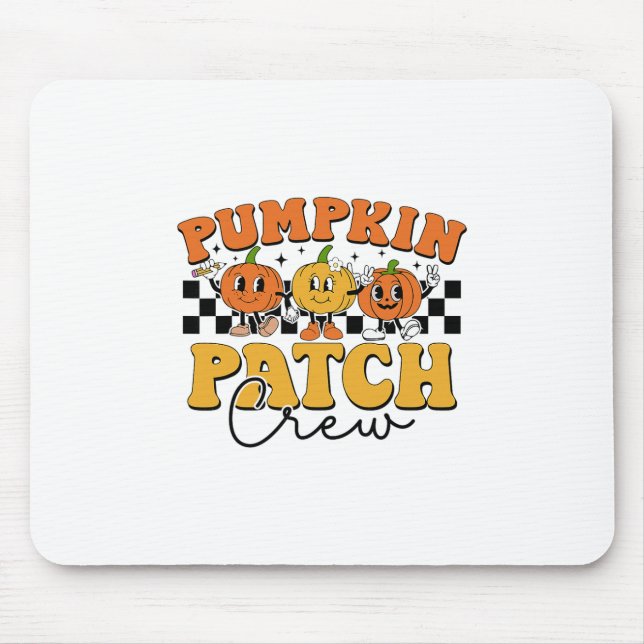 Pumpkin Patch Crew Retro Fall Autumn Thanksgiving  Mouse Pad (Front)