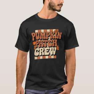 Pumpkin Patch Crew Toddler Boy Groovy Girl Retro H T-Shirt