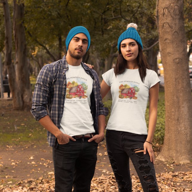 Pumpkin Patch Family Farm Rustic Barn Fall T-Shirt (Creator Uploaded)