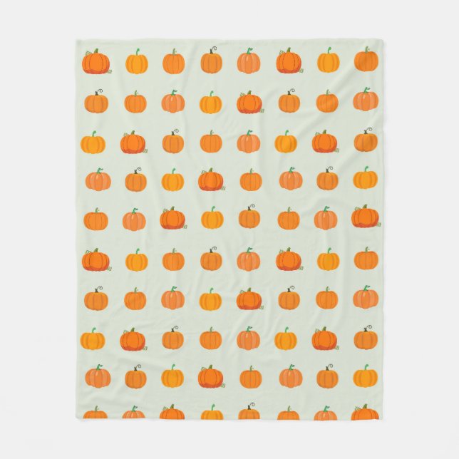 Pumpkin Patch Fleece Blanket (Front)