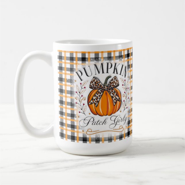 Pumpkin Patch Girly Fall Coffee Mug (Left)