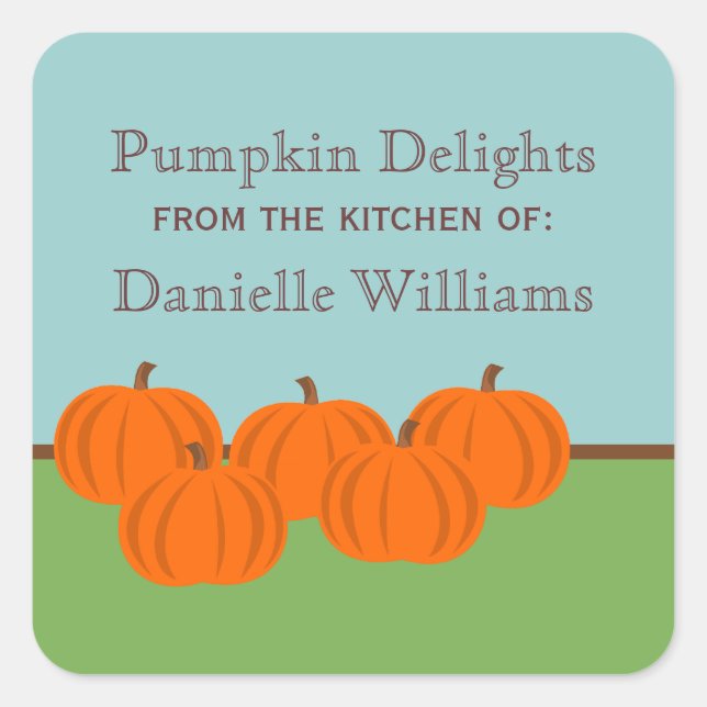 Pumpkin Patch Halloween Baking Label Stickers (Front)