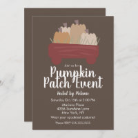 Pumpkin Patch Halloween Fall Event Flyer Brown