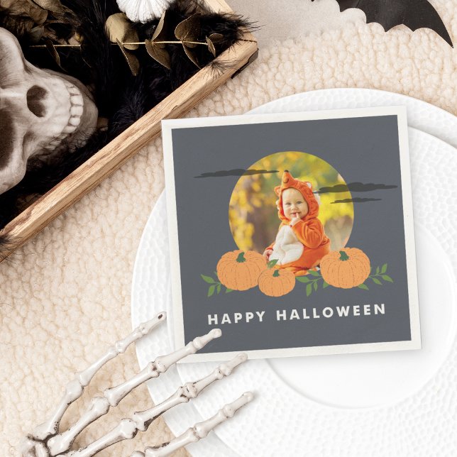 Pumpkin Patch Halloween Photo Napkin (Creator Uploaded)