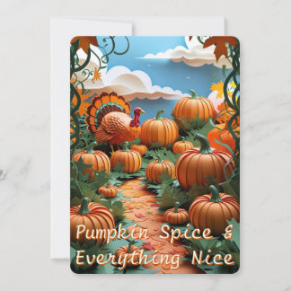 Pumpkin Patch Harvest Holiday Card