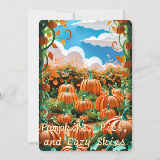 Pumpkin Patch Harvest Holiday Card