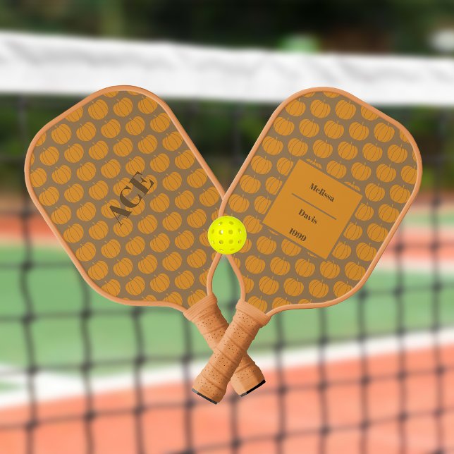 Pumpkin Patch Harvest Thanksgiving Personalise Pickleball Paddle (Creator Uploaded)