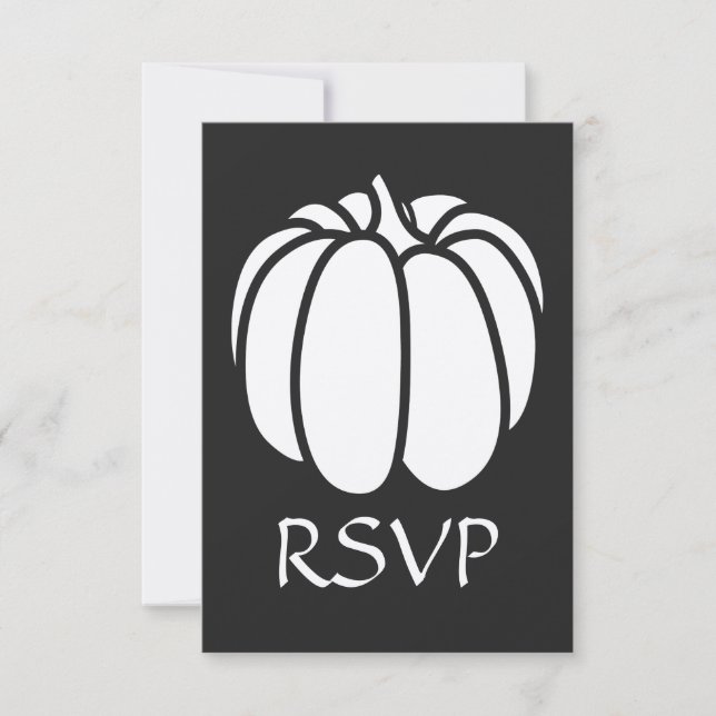 Pumpkin Patch in Black RSVP Card (Front)