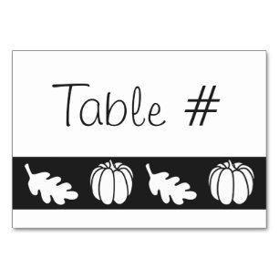 Pumpkin Patch in Black Table Card