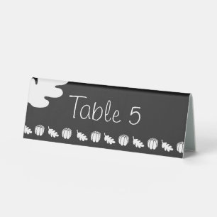 Pumpkin Patch in Black Table Tent Sign