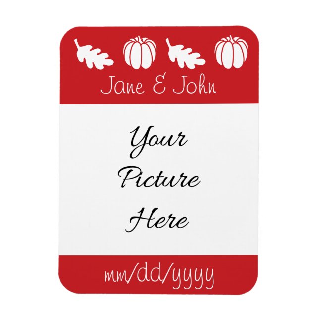 Pumpkin Patch in Cherry Save-the-Date Magnet (Vertical)