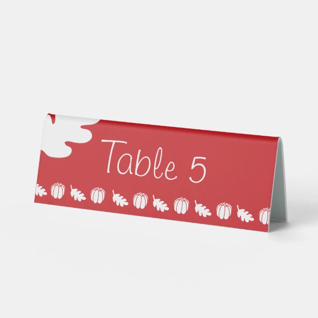 Pumpkin Patch in Cherry Table Tent Sign (Front)